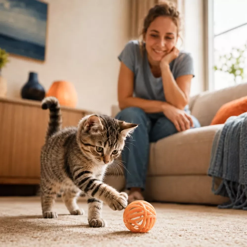 Enrichment Ideas for Indoor Cats | Printable Cat Enrichment Guide | DIY Toys, Play Routines, and Cat-Friendly Home Tips